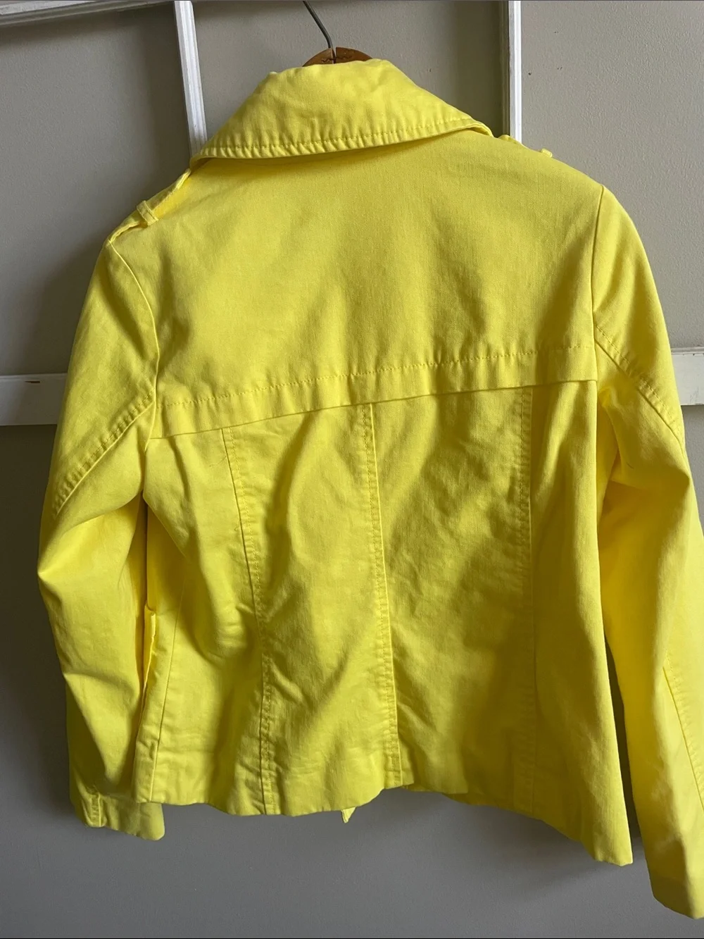 Old Navy Bright Yellow Double-Breasted Peacoat Jacket